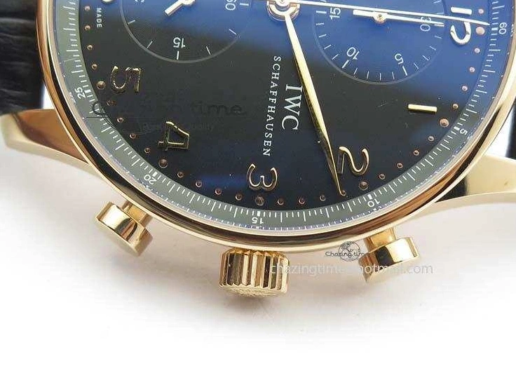 MIROTIME 0408 Portuguese Chrono RG IW371415 ZF 1:1 Best Edition Black Dial On Black Leather Strap A79350 (Slim Movement) FashionForward 7264